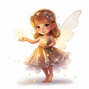Watercolor Fairy Garden Clipart Fantasy Cute Fairies PNG Clipart Magical Clipart Floral Nursery Clipart Fairy House Clipart Commercial Use