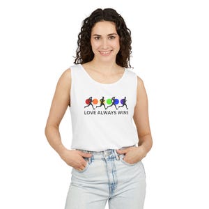 Love Wins Tank Top, Pride Unisex Shirt, LGBTQ Rainbow Sleeveless Tee, Equality Summer Clothing, Pride Parade Apparel