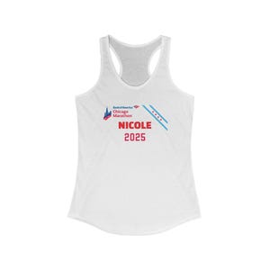 Chicago Marathon 2025 Women&#39;s Racerback Tank, Personalized Running Shirt, Custom Race Top, Marathon Gift, Athletic Tank