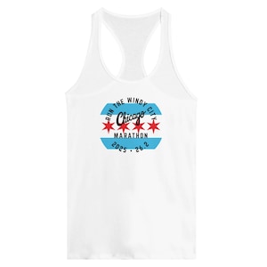 Personalized Chicago Marathon Racerback Tank Top - Custom Fitness Apparel for Runners