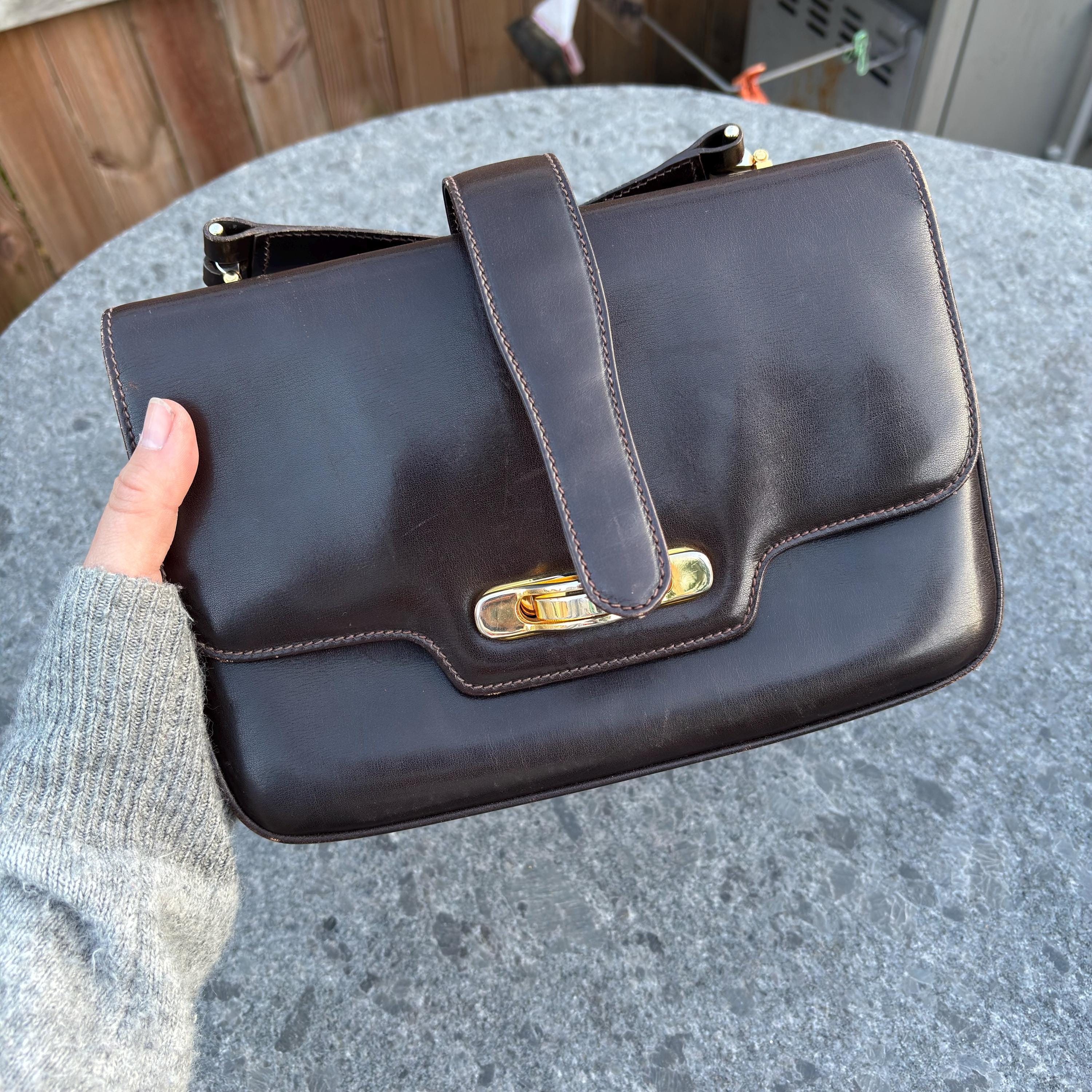 ※希少品 70's Italy leather shoulderbag 70s Italian Leather Bag - Etsy