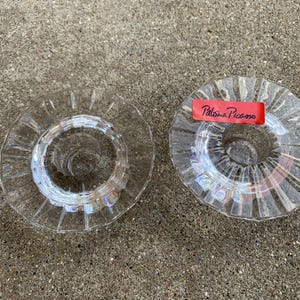 Paloma Picasso for Villeroy & Boch Glass Candle Holders – Set of 2 – 1980s Designer Decor