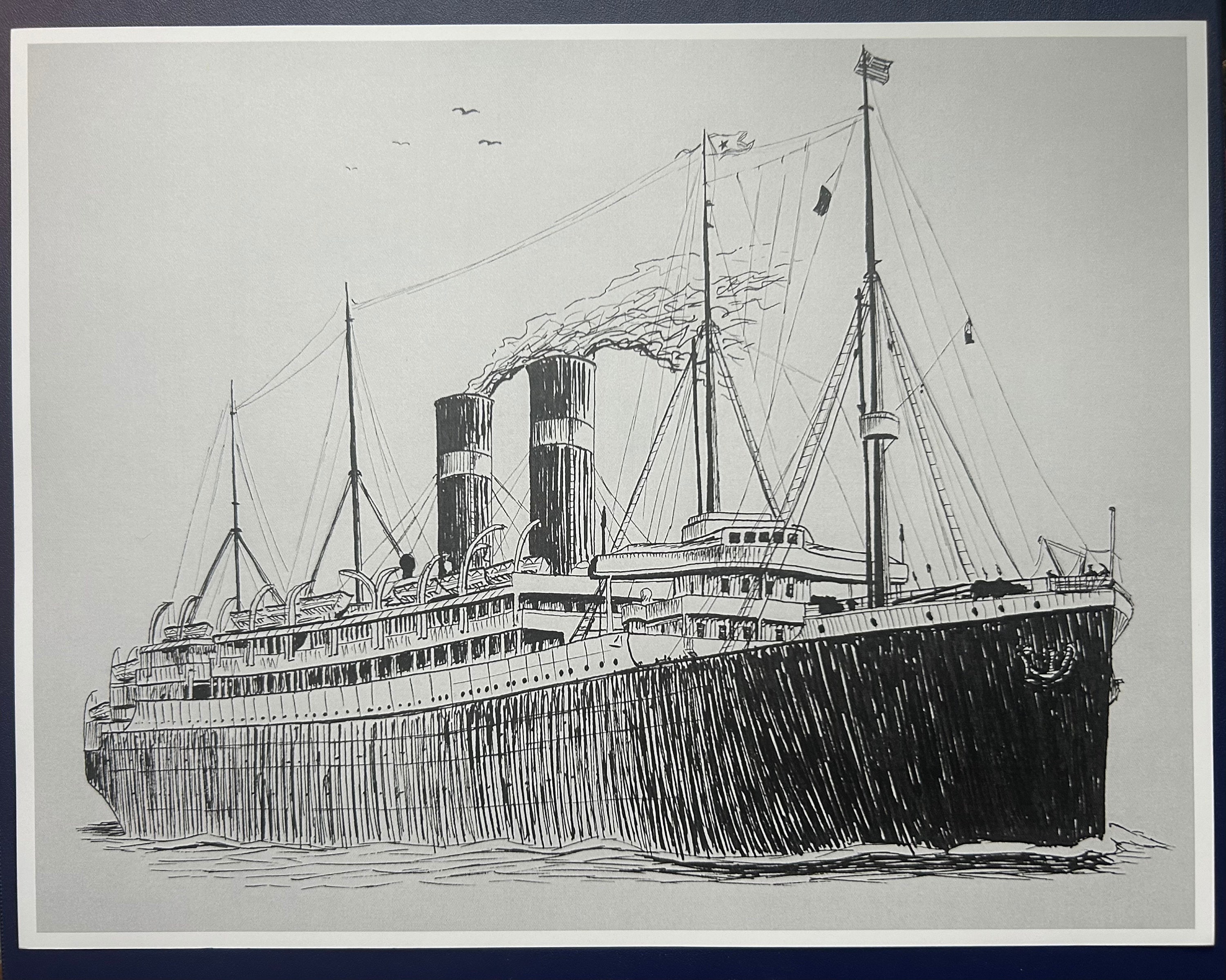 SS Lapland Red Star Line Art Print - Etsy