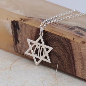 Star of David October 7th Pendant - Sterling Silver Memorial Necklace - Elegant Jewish Pendant for Remembrance