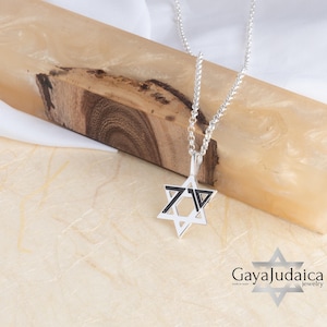 October 7th Star of David Necklace Sterling Silver 925 - Jewish Star Pendant & Chain - Memorial Jewelry - Stand with Israel