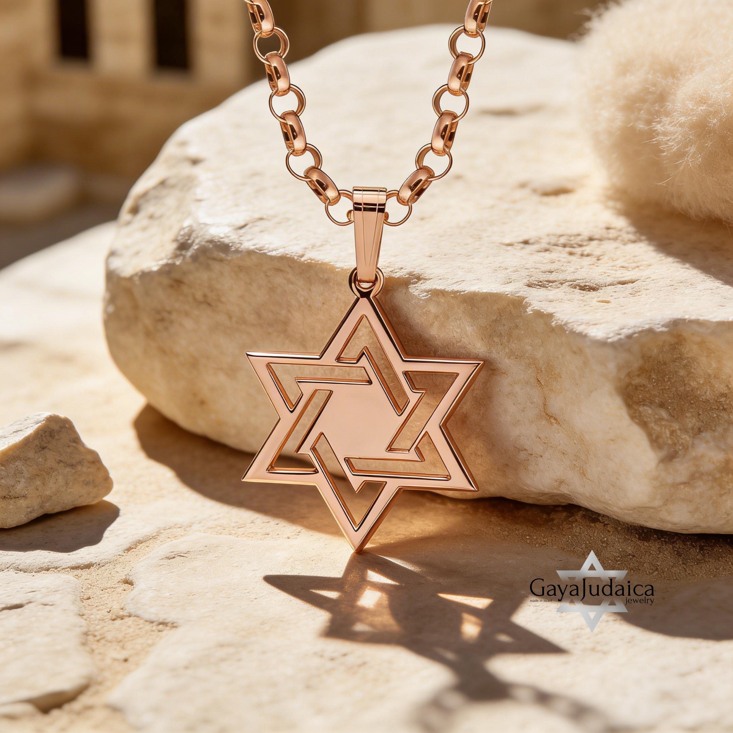 イスラエル製ネックレス ダビデの星ネックレス - スターリングシルバー - イスラエルのユダヤ教
