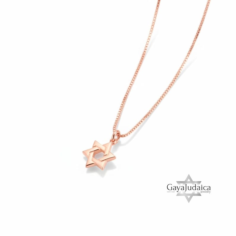 Collana con piccola Stella di David in argento sterling: oggetto di giudaica, regalo ebraico immagine 4