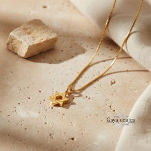 Collana con piccola Stella di David in argento sterling: oggetto di giudaica, regalo ebraico immagine 8