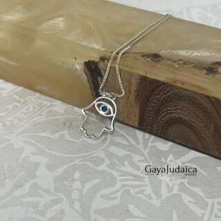 Collana Occhio Di Allah In Argento 925 Con Cristallo – Ciondolo Mano Di Fatima E Sole, Gioiello Portafortuna Unisex
