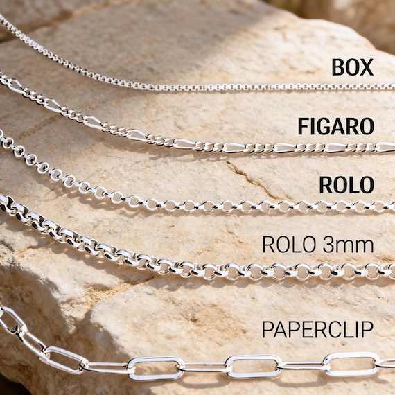 925 Sterling Silver or 24K Gold Plated Chain Only - Jewish Israeli Jewelry
