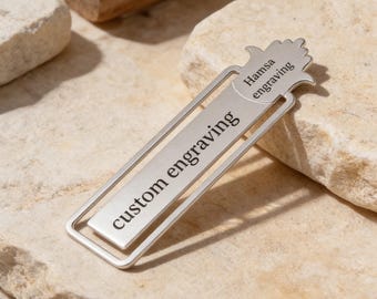 Personalisiertes Lesezeichen: Individuell graviert (Hebräisch/Englisch), handgefertigt in Israel