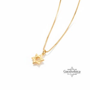 Collana con piccola Stella di David in argento sterling: oggetto di giudaica, regalo ebraico immagine 3