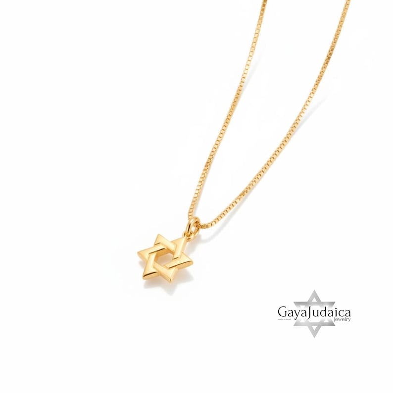 Collana con piccola Stella di David in argento sterling: oggetto di giudaica, regalo ebraico immagine 3