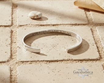 Engraved Cuff Bracelet with Hidden Message - Thoughtful Holiday Present for Her