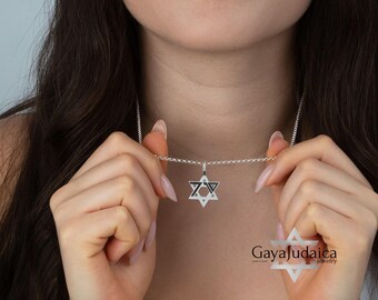 Collar De Estrella De David En Plata De Ley: Am Yisrael Chai, Joyería Judía - España