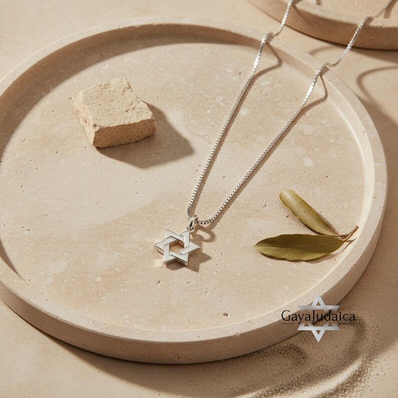 Collana con piccola Stella di David in argento sterling: oggetto di giudaica, regalo ebraico immagine 12