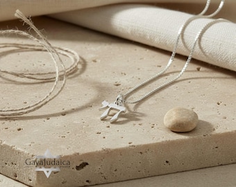 Sterling Silver Mini Chai Necklace for woman  - Jewish Judaica Gift from Israel