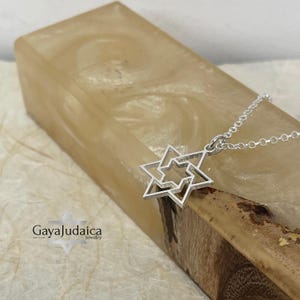 Star of David Necklace – Sterling Silver or Gold Plated – Handmade Judaica Gift from Israel