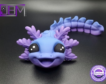 Baby Axolotl 3D Printed Flexi Fidget Toy