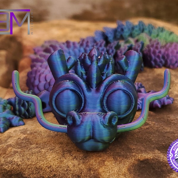 Imperial Dragon 3D Printed Flexi Fidget Toy