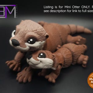 Mini River Otter 3D Printed Articulated Fidget Toy