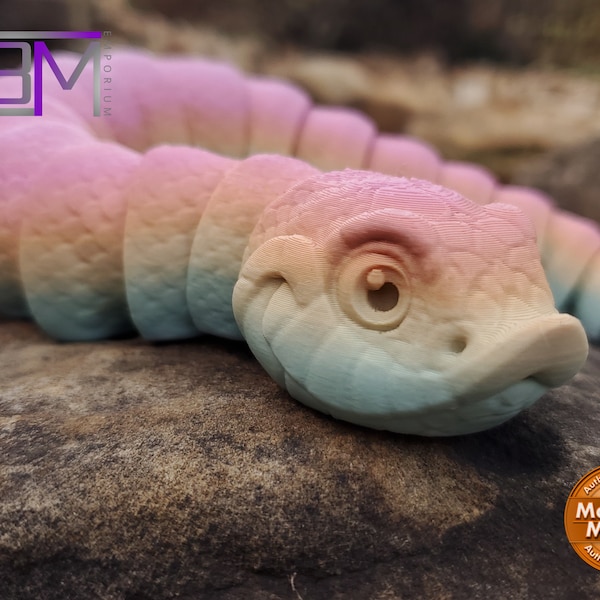 Life-like Hognose Snake 3D Printed Articulated Fidget Toy