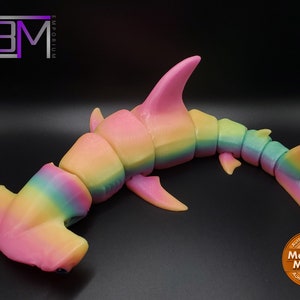 Hammerhead Shark 3D Printed Articulated Fidget Toy