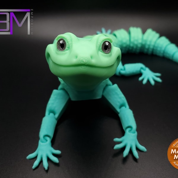 Realistic Leopard Gecko 3D Printed Articulated Fidget Toy