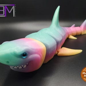 Great White Shark 3D Printed Articulated Fidget Toy