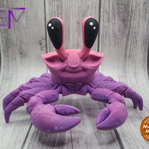Ghost Crab 3D Printed Articulated Fidget Toy