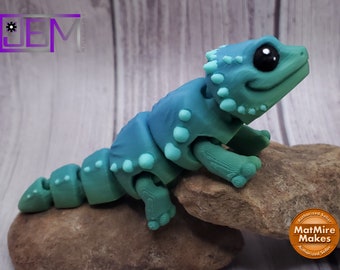DUAL COLOR Mini Bearded Dragon 3D Printed Articulated Fidget Toy
