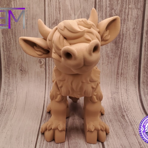 Flexi Highland Cow 3D Printed Fidget Toy