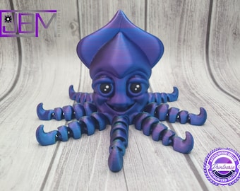 Flexi Squid 3D Printed Fidget Toy