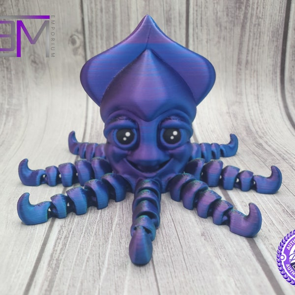 Flexi Squid 3D Printed Fidget Toy