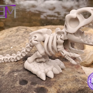 T Rex Skeleton 3D Printed Flexi Fidget Toy