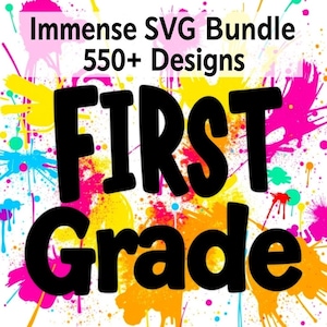 550+ Designs First Grade Rocks SVG Bundle - Fun First Grade SVGs for Cricut & Silhouette