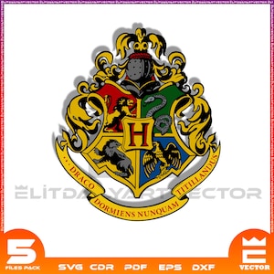 Wizard School Badge Logo Crest - Harry Logo Svg -Instant digital Download - SVG, PNG for Cricut, Clipart, Decal, Sublimation or HTV Projects