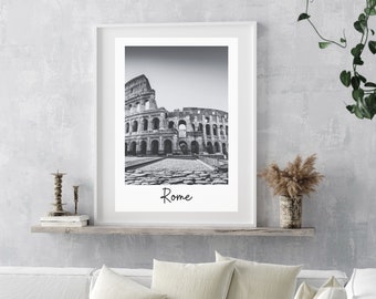 Monochrome Rome City Downloadable Print