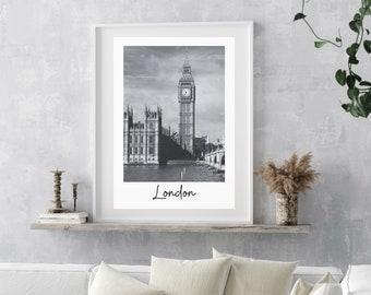 Monochrome London City Downloadable Print