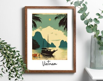 Downloadable Vintage travel poster Vietnam