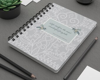 Inspirational Bee Spiral Journal: Floral Design, Teen Girl Gift