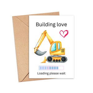 Construire l'amour, carte drôle de Saint-Valentin, carte de Saint-Valentin, carte de Saint-Valentin de mari A5, carte de Saint-Valentin de petit ami, carte de Saint-Valentin d'humour