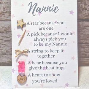 Carte d'anniversaire de nounou, je t'aime, cadeau j'aime, cadeau de remerciement, cadeau de fête des mères, nounou, grand-mère, cadeau pour grand-mère, cadeau d'anniversaire pour nounou.