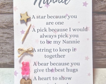 Nanny I love you birthday card, token i love gift, appreciation gift,mothers day gift, nanny, granny, gift for nan, birthday gift for nanny.