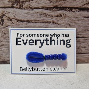 Belly button cleaner joke birthday present, Father's day gift, birthday gifts, gag gift, joke gift, funny novelty joke, mothers day gift.