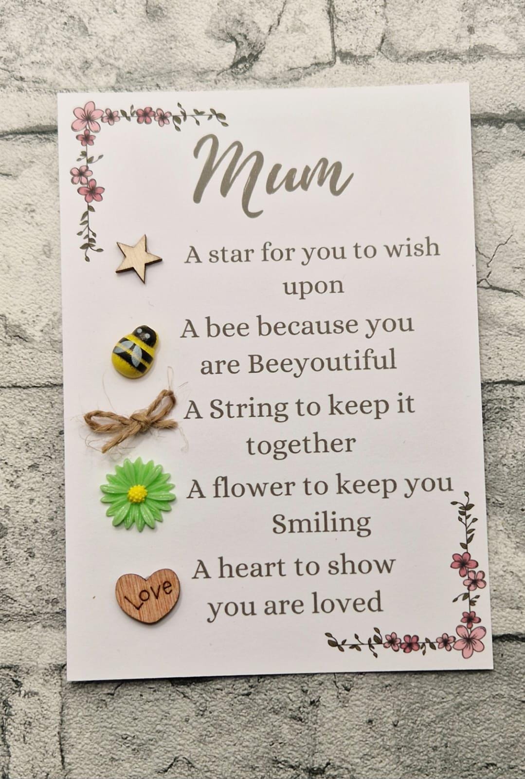 Mummy mothers day card, token gift, appreciation gift, mothers day gift for mum, gift for mummy, birthday gift for mum