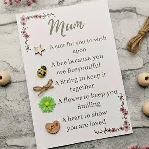 Mummy birthday card, token gift, appreciation gift, mothers day gift for mum, gift for mummy, birthday gift for mum, birthday gift for mum afbeelding 3