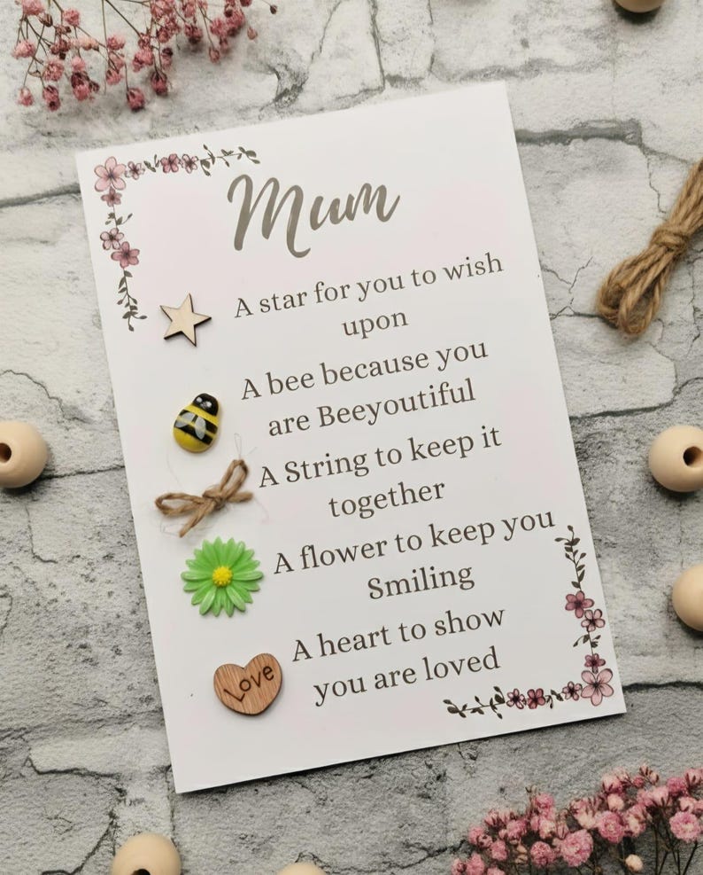 Mummy birthday card, token gift, appreciation gift, mothers day gift for mum, gift for mummy, birthday gift for mum, birthday gift for mum afbeelding 3