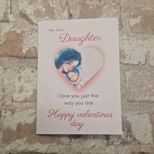 Je t'aime comme tu es Carte de Saint-Valentin de maman à fille, carte de Saint-Valentin bracelet de souhaits, carte de Saint-Valentin A6 pour fille,