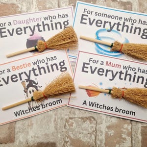 A Witches broom,  joke present, gift for him, birthday gifts, gag gift, joke gift, funny novelty joke, secret santa, stocking filler